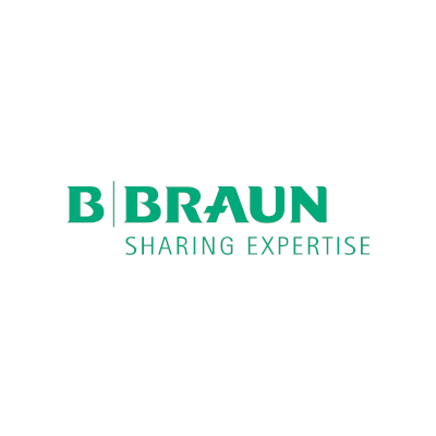 green lettering B Braun Sharing Expertise
