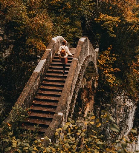 Devil's bridge near Inzigkofen in the fall