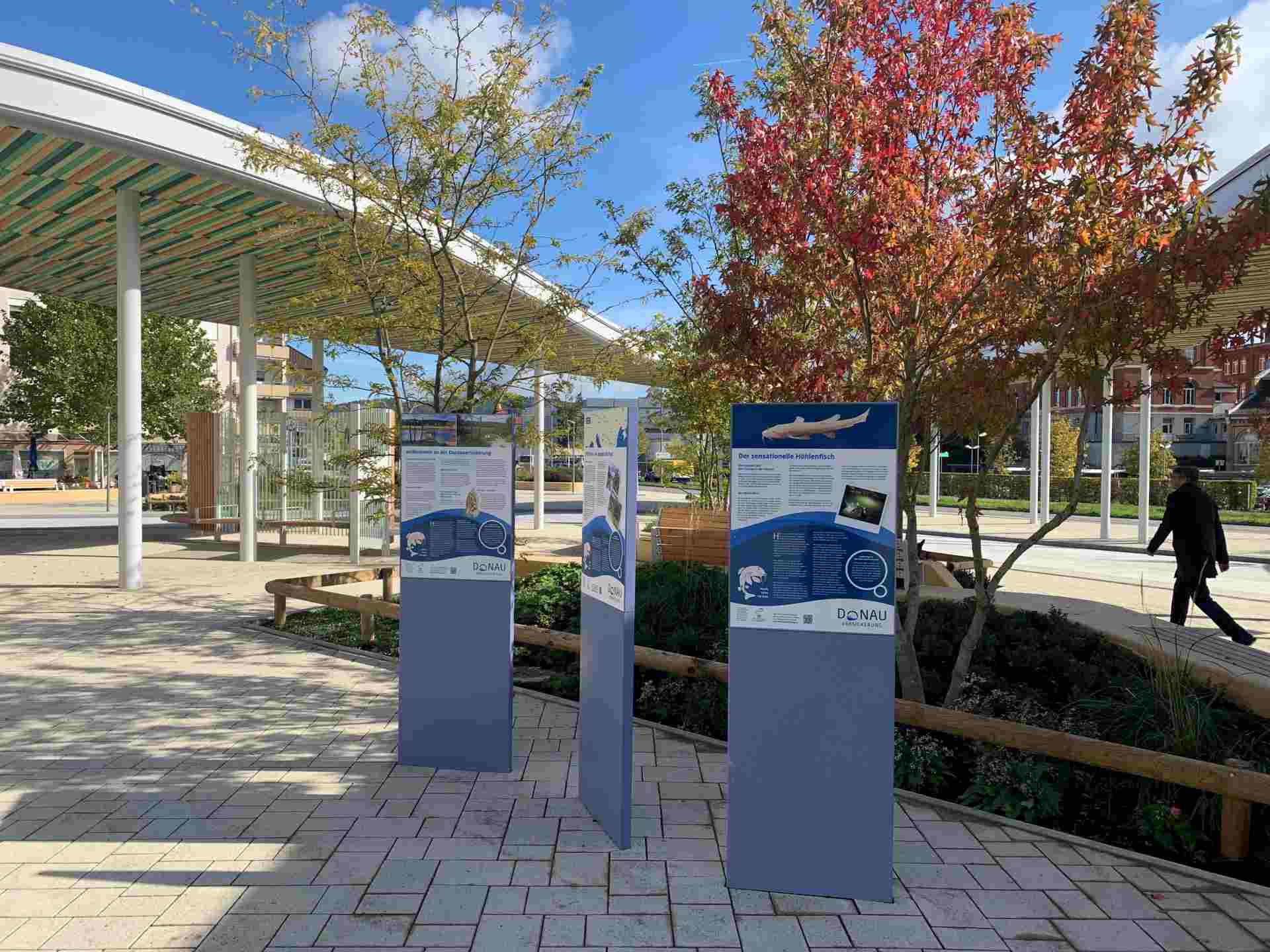 Info-Tafeln, Donauversickerung, Bahnhof Tuttlingen